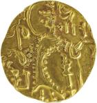 公元260-300年古代丝绸之路伽腻色伽国王时期金币二枚，较稀少，极美品