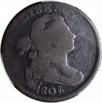 1807/6 Draped Bust Cent. S-272. Rarity-5+. Small 7, Blunt 1. Good-4 (PCGS).