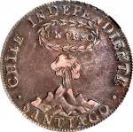 CHILE. Peso, 1817-So FJ. Santiago Mint. NGC EF-45.