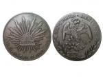 1886年墨西哥8 Reales，KM377.10，美品，戳记币，WS 藏品