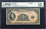 CANADA. Banque du Canada. 5 Dollars, 1935. BC-6. French. PMG Choice Fine 15.