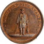 1860 Abraham Lincoln Political Medal. DeWitt-AL 1860-40, Cunningham 36-730C, King-37. Copper. Plain 