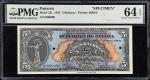 PANAMA. Banco Central de Emision de la Republica de Panama. 5 Balboas, 1941. P-23s. Blue Specimen Va