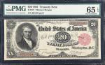 Fr. 375. 1891 $20 Treasury Note. PMG Gem Uncirculated 65 EPQ.