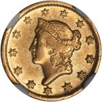 1849-D Gold Dollar. AU-58 (NGC).