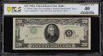 Fr. 2060-K*. 1950A $20 Federal Reserve Note. Dallas. PCGS Banknote Extremely Fine 40. Inverted Overp