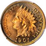 1901 Indian Cent. Proof-67+ RB (PCGS). CAC.