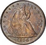 1856-O Liberty Seated Half Dollar. WB-9. Rarity-5. Late Die State. Doubled Date. MS-65 (PCGS).