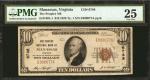 Manassas, Virginia. $10 1929 Ty. 1. Fr. 1801-1. The Peoples NB. Charter #6748. PMG Very Fine 25.