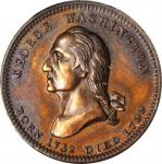 1799 (ca. 1862) Washington - Pater Patriae Double Head Medalet. Copper. 21 mm. Musante GW-342, Baker