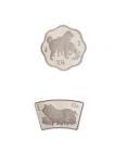2006年狗年梅花形、2007年猪年扇形10元银币各一枚