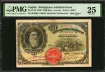 1909年安哥拉海外国家银行2500里斯 PMG VF 25 ANGOLA. Banco Nacional Ultramarino. 2500 Reis, 1909