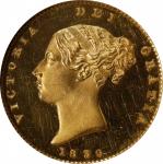GREAT BRITAIN. 1/2 Sovereign, 1839. London Mint. Victoria. NGC PROOF-63 Ultra Cameo.