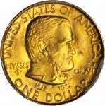 1922 Grant Memorial Gold Dollar. Star. MS-66 (PCGS).