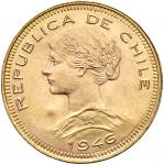 World Coins CILE 100 Pesos 1946 - AU (g 2034)   1219