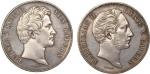 1842年、1852年德国邦国银币各一枚