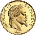 FRANCESecond Empire / Napoléon III (1852-1870). 100 francs tête laurée 1869, BB, Strasbourg.