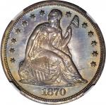 1870 Liberty Seated Silver Dollar. Proof-66 (NGC).