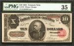 Fr. 370. 1891 $10 Treasury Note. PMG Choice Very Fine 35.