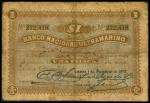 澳门大西洋国海外汇理银行1912年壹圆，AF，澳门纸币