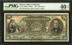 MEXICO. Banco Oriental. 500 Pesos, 1914. P-S386b. PMG Extremely Fine 40 EPQ.