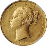 Great Britain. 1838 Sovereign. Spink-3852. AU-50 (NGC).