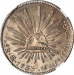 MEXICO. 8 Reales, 1833-Go MJ. Guanajuato Mint. NGC MS-62.