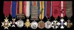 The mounted group of ten miniature dress medals worn by Admiral of the Fleet Sir John Kelly  The Mos