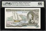 SEYCHELLES. Government of Seychelles. 50 Rupees, 1972. P-17d. PMG Gem Uncirculated 66 EPQ.