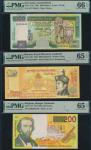 Lot of 3 banknotes. Belgium; "Banque Nationale", 1995, 200 Francs, P.#148, sn. 32600593130, PMG Gem 