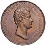 Savoy Coins. Carlo Alberto (1831-1849) Medaglia premio - Opus: Galeazzi - AE (g 75 61 - Ø 56 mm) R C