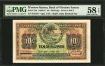 WESTERN SAMOA. Bank of Western Samoa. 10 Shillings, 1960-61. P-10a. PMG Choice About Uncirculated 58