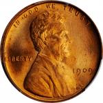 1909 Lincoln Cent. MS-67 RD (PCGS). CAC.