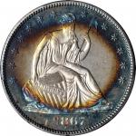 1867 Liberty Seated Half Dollar. Proof-64+ (PCGS).