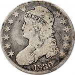 1830 Capped Bust Half Dollar. O-114. Rarity-5. Small 0, Large Letters. Good-4 (PCGS).