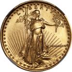1987年美国10元鹰扬金币，总含金量7.78克（0.25安士），NGC MS69，#6136445-012。United States, gold $10, 1987, "Eagle", weigh