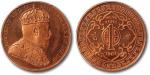 1901年爱德华七世像纪念铜币一枚，金盾PCGS PR65RD，敬请预览
