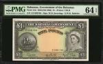 BAHAMAS. Government of the Bahamas. £1, 1936 ND (1963). P-15d. PMG Choice Uncirculated 64 EPQ.