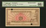 SURINAME. De Surinaamsche Bank. 25 Gulden, 1951. P-93r. Remainder. PMG Gem Uncirculated 66 EPQ.