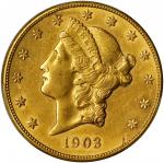 美国1903-S年20美元金币。