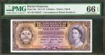 BRITISH HONDURAS. Government of British Honduras. 2 Dollars, 1971-73. P-29c. PMG Gem Uncirculated 66
