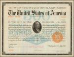 United States of America. Act of June 25, 1910. $500 2-1/2% Third Series Postal Savings Registered B