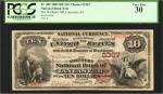 Lancaster, Pennsylvania. $10 1882 Brown Back. Fr. 482. The Northern NB. Charter #3367. PCGS Very Fin
