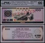 1979年中国银行外汇兑换券壹佰圆样票一枚，PMG 66EPQ RMB: 1,000-2,000      
