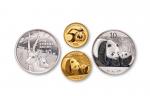2011世界自然基金会成立五十周年1/4盎司金币、1盎司银币各一枚；2011年熊猫普制1/2盎司金币、1盎司银币各一枚，共一套四枚
