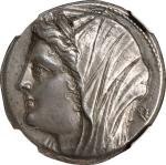 SICILY. Syracuse. Philistis, wife of Hieron II, 275-215 B.C. AR 16 Litrai (Tetradrachm) (13.57 gms),