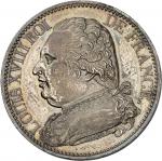 FRANCE - FRANCELouis XVIII (1814-1824). Module de 5 francs, visite de la Monnaie de Marseille le 4 o