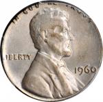 1960 Lincoln Cent. Large Date--Struck on a Silver Dime Planchet--MS-64 (PCGS).