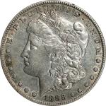 1888-S/S Morgan Silver Dollar. VAM-2. Repunched Mintmark. AU-50 (ANACS). OH.