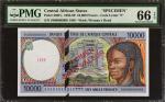 CENTRAL AFRICAN STATES. Banque des Etats de lAfrique Centrale. 10,000 Francs, 1994-99. P-305Fs. Spec